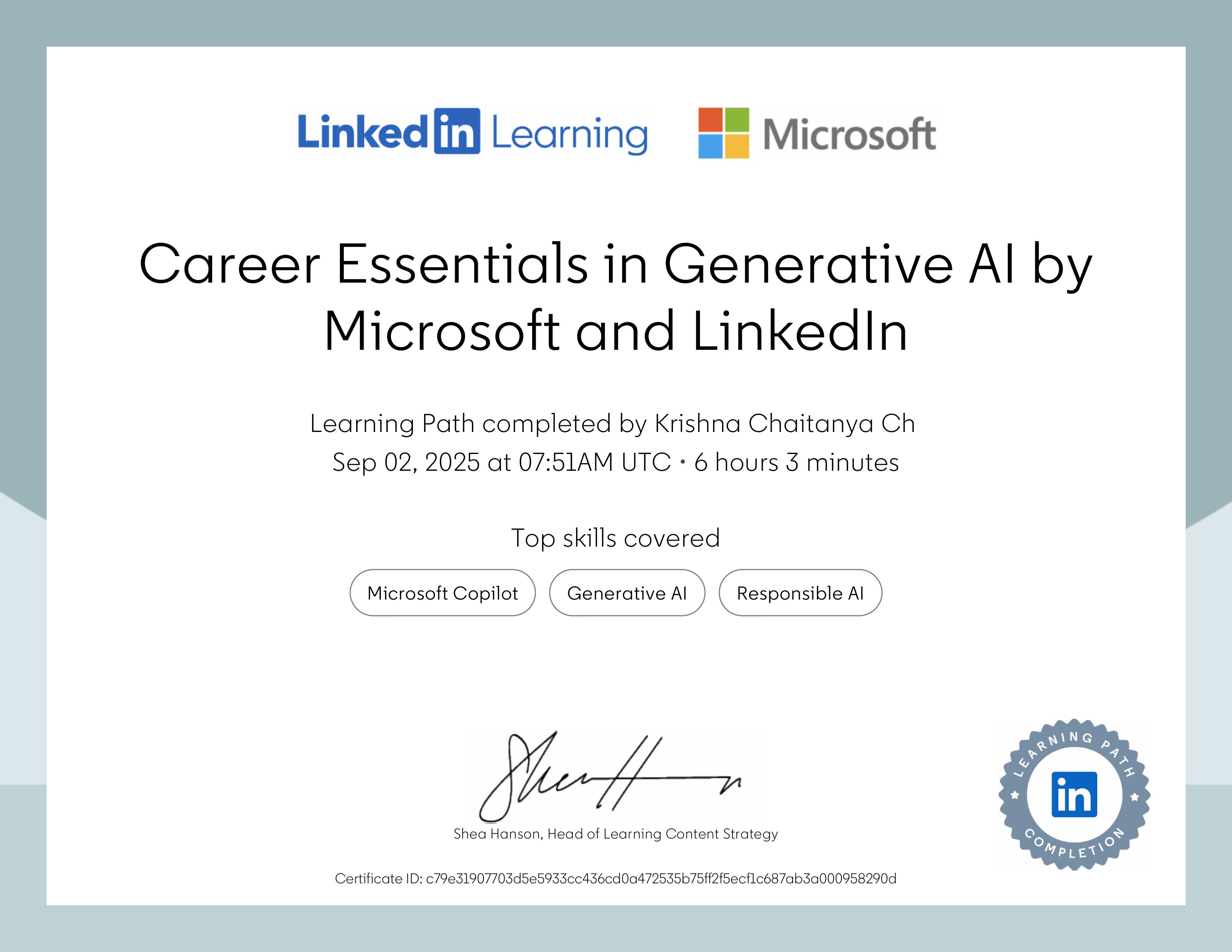 Career Essentials in Generative AI Certificate